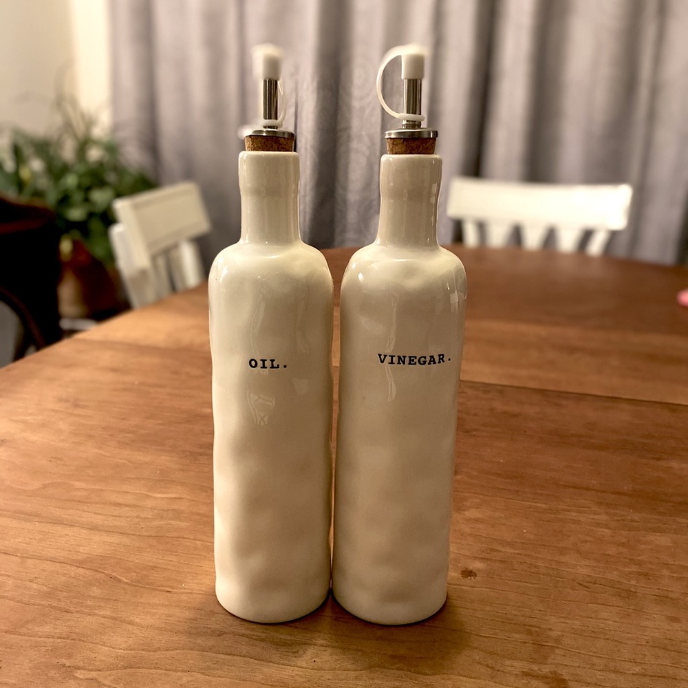 Rae Dunn oil & vinegar bottles